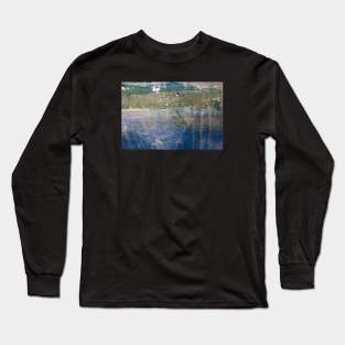 Painted on a rough wooden surface Long Sleeve T-Shirt